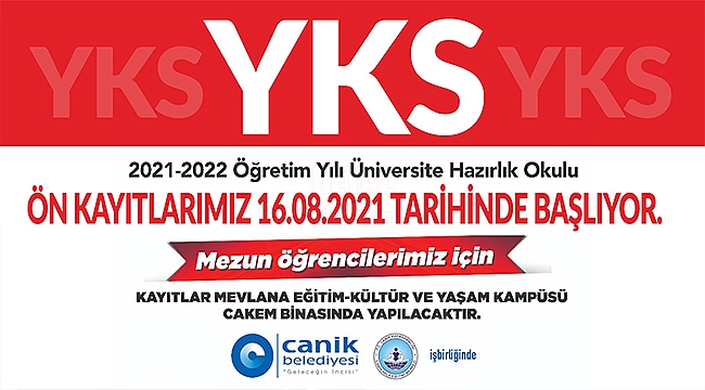 Canik’te YKS Hazırlık Okulu Kayıtları Başlıyor