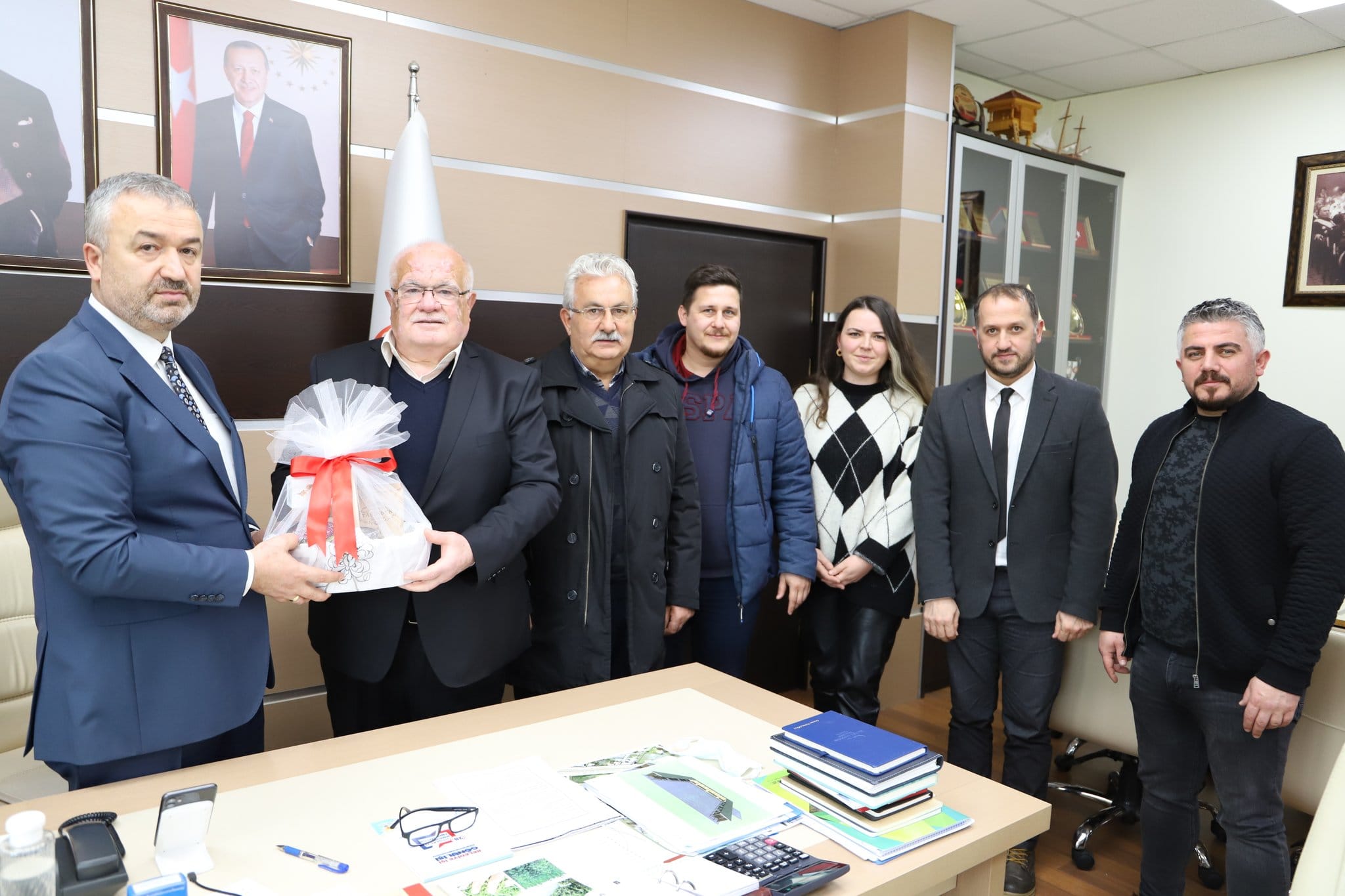 Taşköprü Yerel Eylem Grubu Derneğinden Başkan Topaloğlu’na Ziyaret.