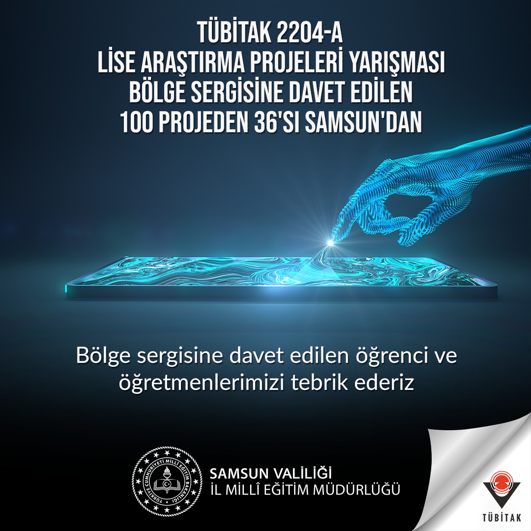 TÜBİTAK Bölge Sergisi’ne Katılacak 100 Projeden 36’sı Samsun’dan.            