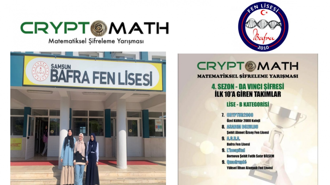 Bafra Fen Lisesi  Şifre Çözme Yarışması’nda İlk 10′ a Girdi