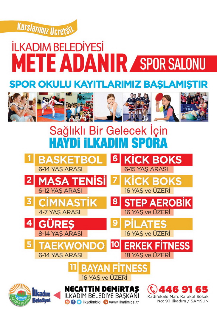 İLKADIM BELEDİYESİ YAZ SPOR OKULLARI KAYITLARI BAŞLADI