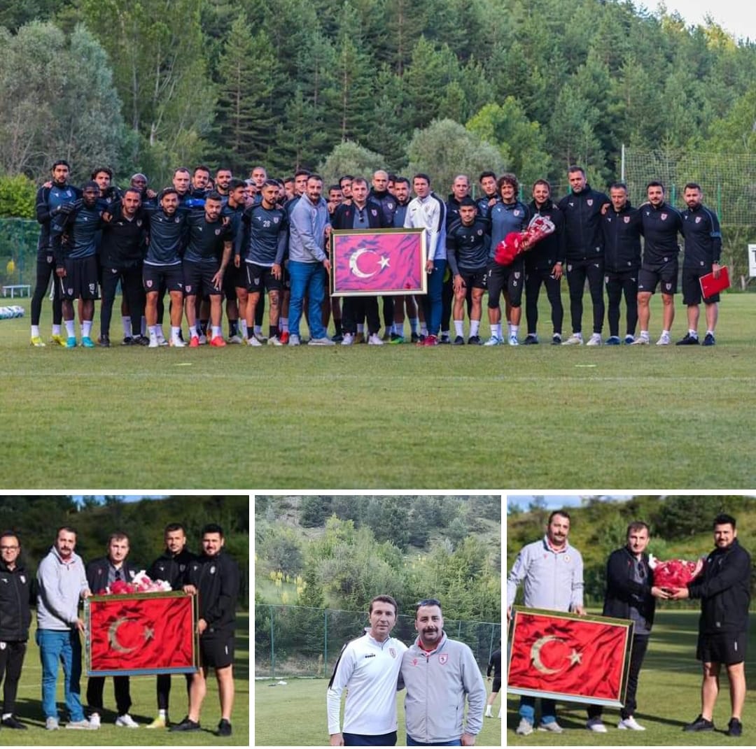 GURBETÇİ SAMSUNSPORLUAR 1965’den SAMSUNSPOR’A TÜRK BAYRAĞI HEDİYESİ
