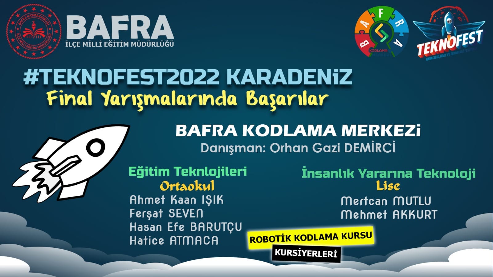 DANIŞMAN DEMİRCİ’DEN TEKNOFEST 2022 FİNAL TEŞEKKÜRÜ