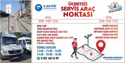Canik Belediyesi’nden TEKNOFEST’e Özel Ücretsiz Servis