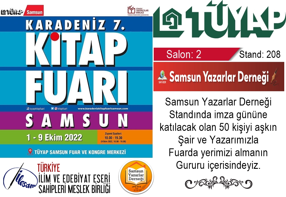 SAMSUNLU ŞAİR ve YAZARLAR TÜYAP’A HAZIR