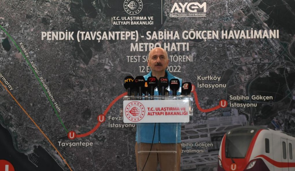 BAKAN KARAİSMAİLOĞLU: -2 EKİM’DE SABİHA GÖKÇEN HAVALİMANI METRO HATTI İLE TARİHE BİR İMZA DAHA ATIYORUZ