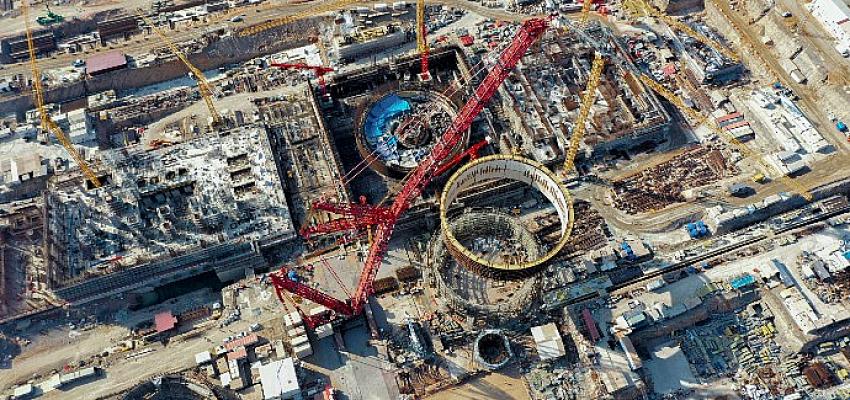 Akkuyu NGS’nin 3’üncü Güç Ünitesi’nde İç Koruma Kabuğunun Montajının Bir Aşaması Daha Tamamlandı