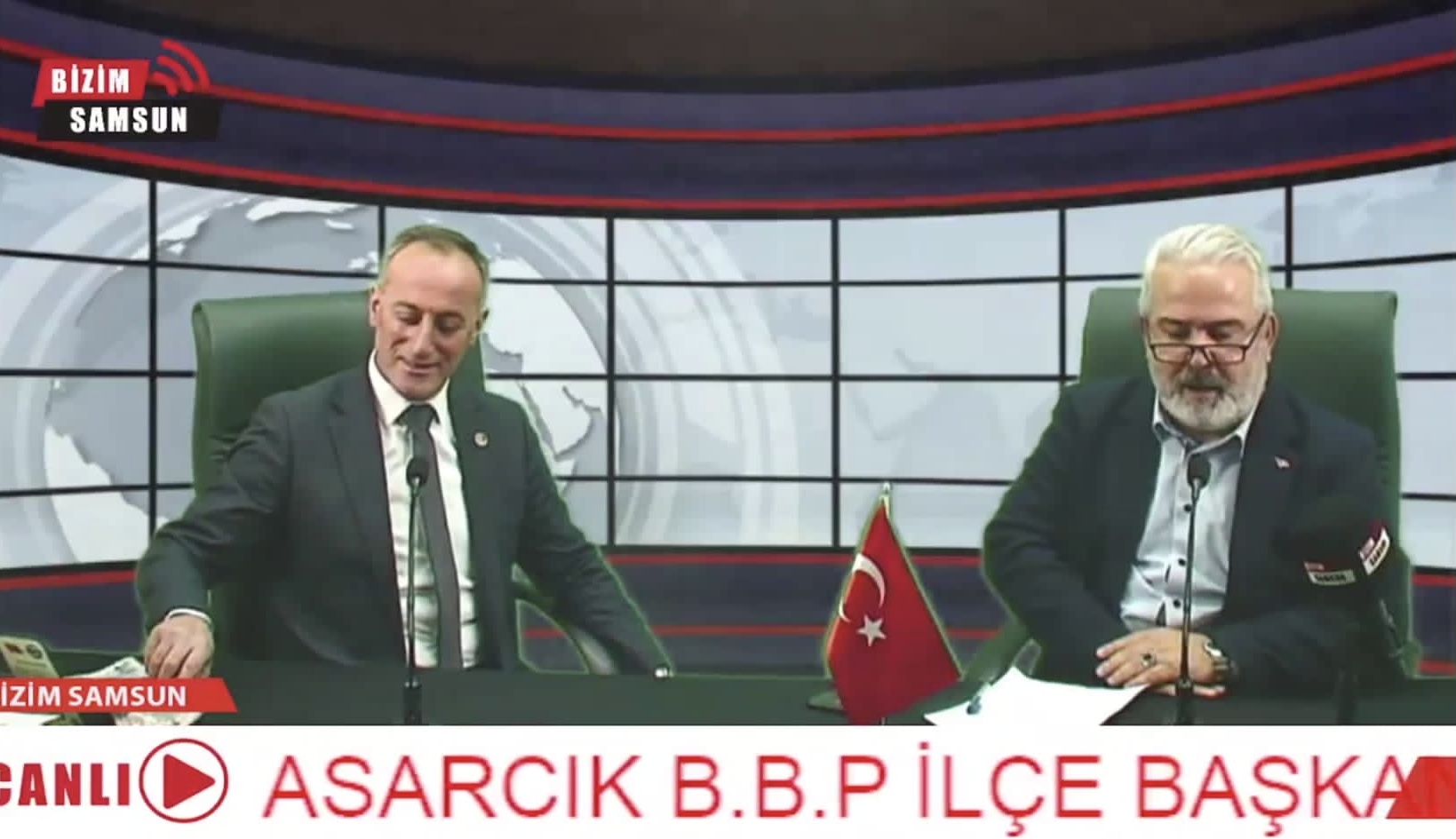 BİZİMSAMSUN TV’de Gazeteci İsmet AKTAŞ, Asarcık BB Partisi ilçe Başkanı ve Aserdar Genel Başkanı Yılmaz AKKUŞ’u ağırladı