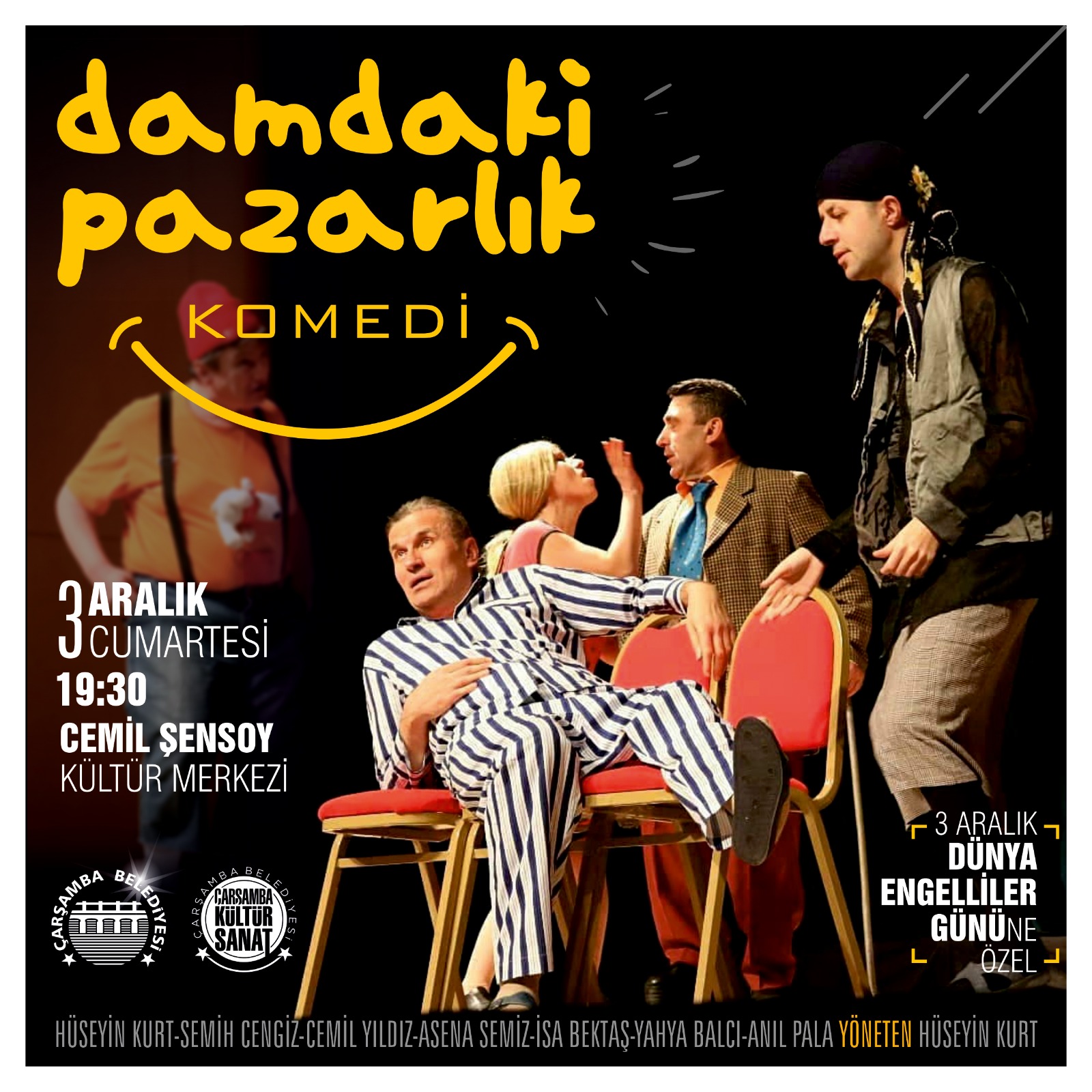 ÇARŞAMBA BELEDİYESİ’NDEN 3 ARALIK DÜNYA ENGELLİLER GÜNÜ’NE ÖZEL TİYATRO