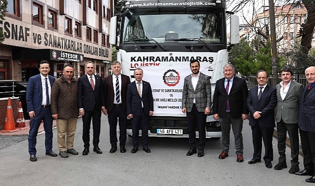 Taksi, minibüs ve kamyon şoförleri deprem bölgesine yardım TIR’ı gönderdi