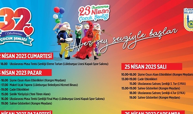 23 Nisan 32. Uluslararası Çocuk Şenliği’nde geri sayım!