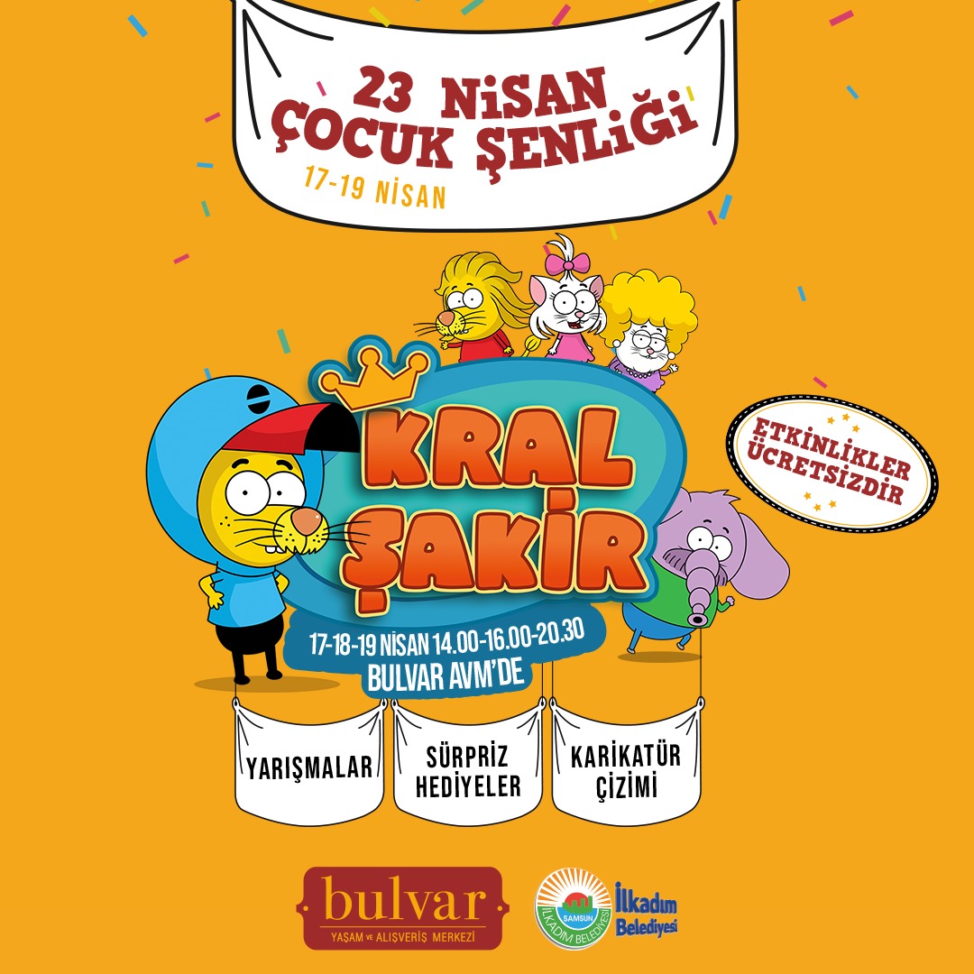 BULVAR AVM’DE ÇOCUK ŞENLİĞİ DOLU DOLU BİR PROGRAMLA GELİYOR…