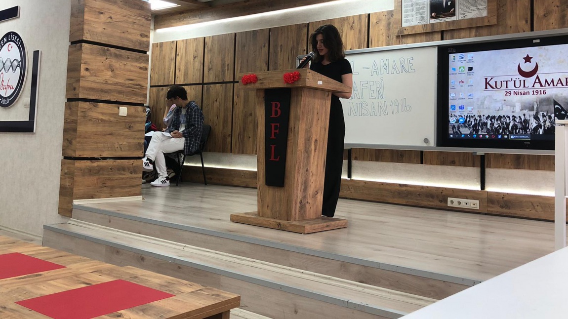 Kut’ül Amare Zaferi  Bafra Fen Lisesi’nde “Kut’ül Amare Zaferi” Programı Düzenlendi.
