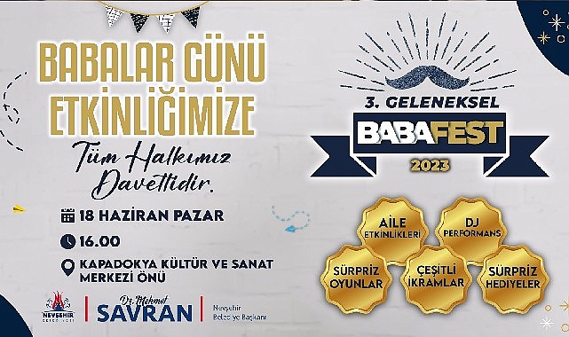 Geleneksel “3. Babafet Festivali ” 18 Haziran Pazar günü yapılacak