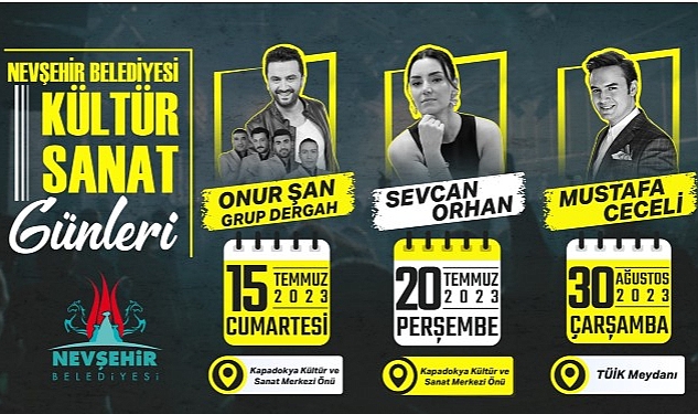 Nevşehir Belediyesi Yaz Konserleri Temmuz Ayında Başlıyor