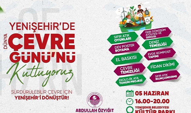 Yenişehir Belediyesi, Dünya Çevre Günü etkinlikleriyle farkındalık yaratacak