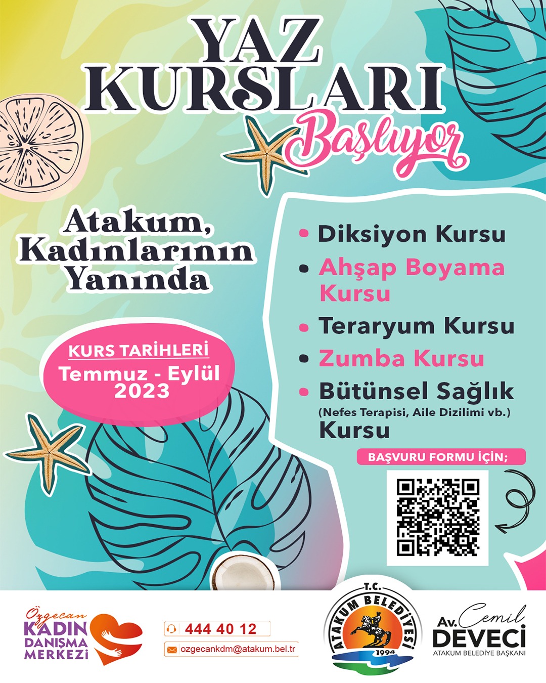 Atakum, kadınların yanında