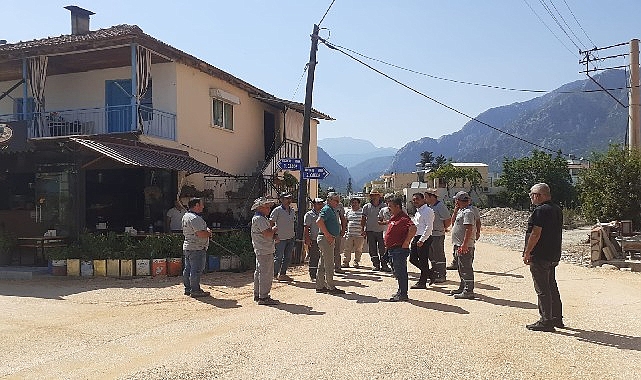 Başkan Topaloğlu Kuzdere’de devam eden çalışmaları inceledi