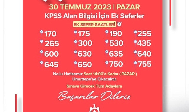 KPSS için Büyükşehir’den ek sefer