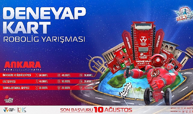 TEKNOFEST Ankara’da Yeni Yarışma Heyecanı. DENEYAP Kart Robolig Yarışmasına Başvurular Başladı!