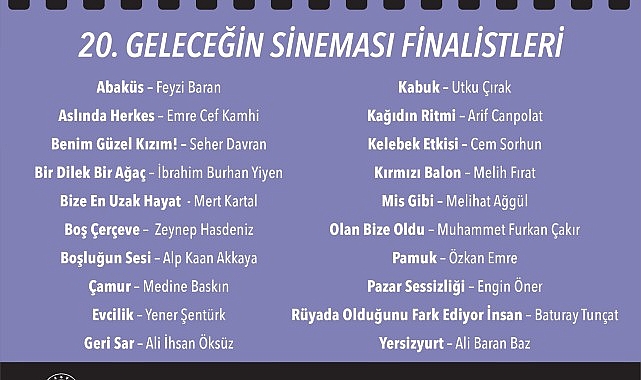 20. Geleceğin Sineması’nda Finalistler Açıklandı