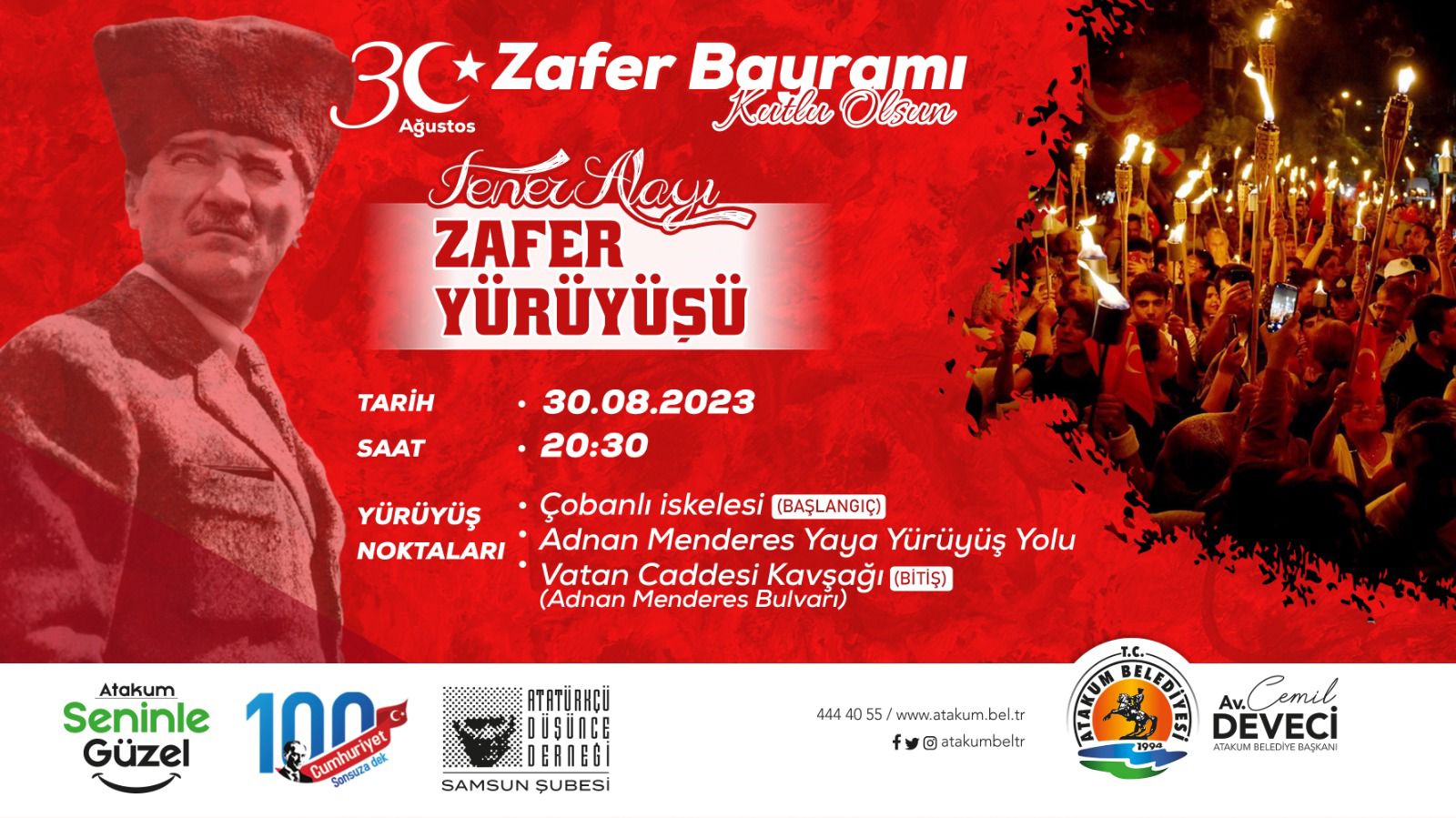 Atakum’dan Zafer Bayramı   coşkusu taşacak