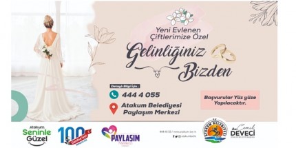 Atakum Belediyesi’nden Ücretsiz Gelinlik Desteği