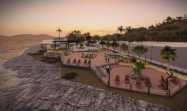 Çiftlikköy’e yeni sahil düzenlemesi ve güneşlenme terasları geliyor