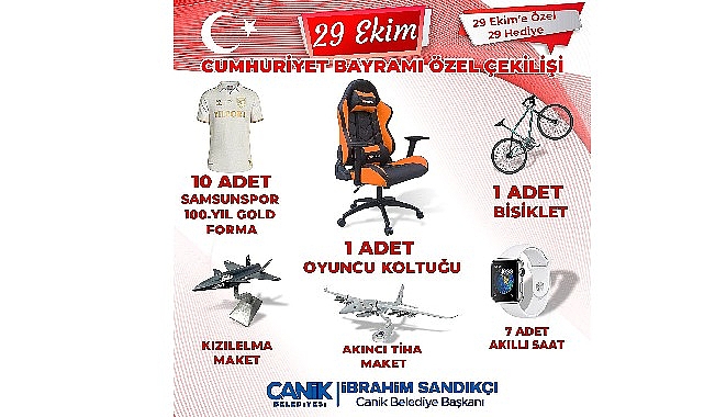 Canik’ten Cumhuriyetin 100 Yılına Özel Hediyeler