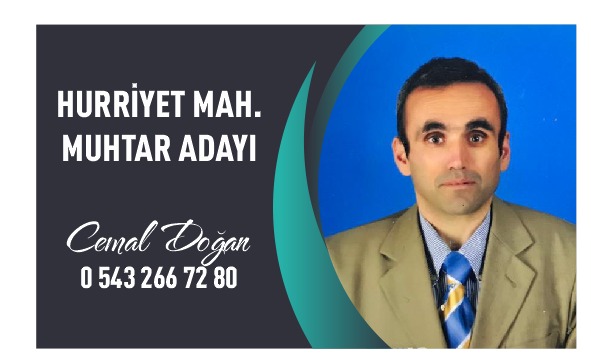 Muhtar Aday Adayı Doğan,Desteklerinizi Bekliyorum.