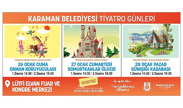 Karaman Belediyesi’nden çocuklara yarıyıl tatili hediyesi