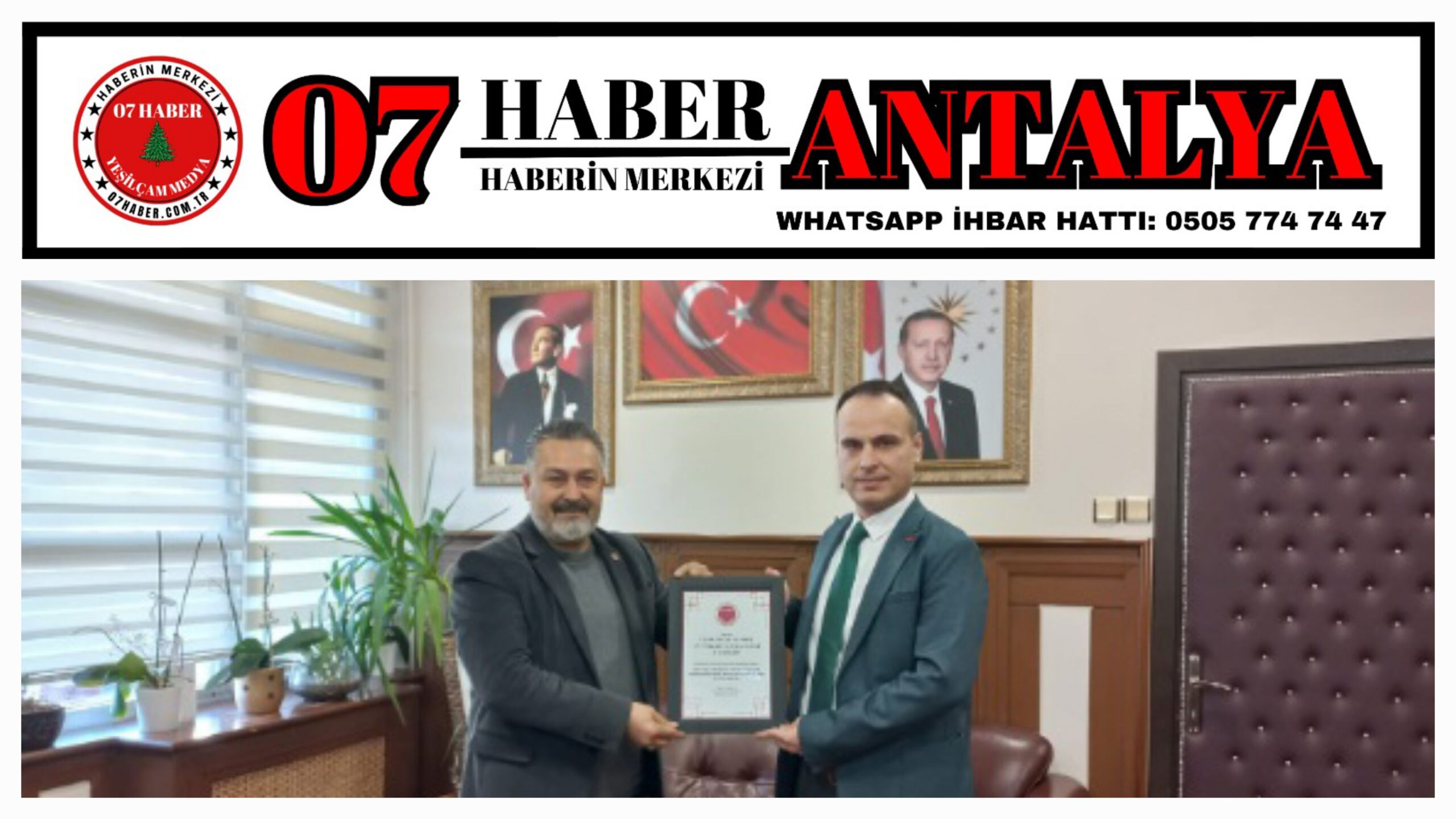 BAŞHEKİM RECEP YILDIRIM’A TEŞEKKÜR BELGESİ VERİLDİ