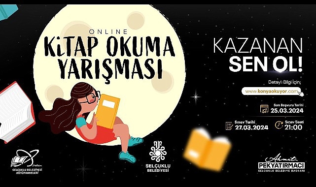Selçuklu Belediyesi’nin geleneksel hale getirdiği ödüllü kitap okuma yarışmasının başvuruları devam ediyor