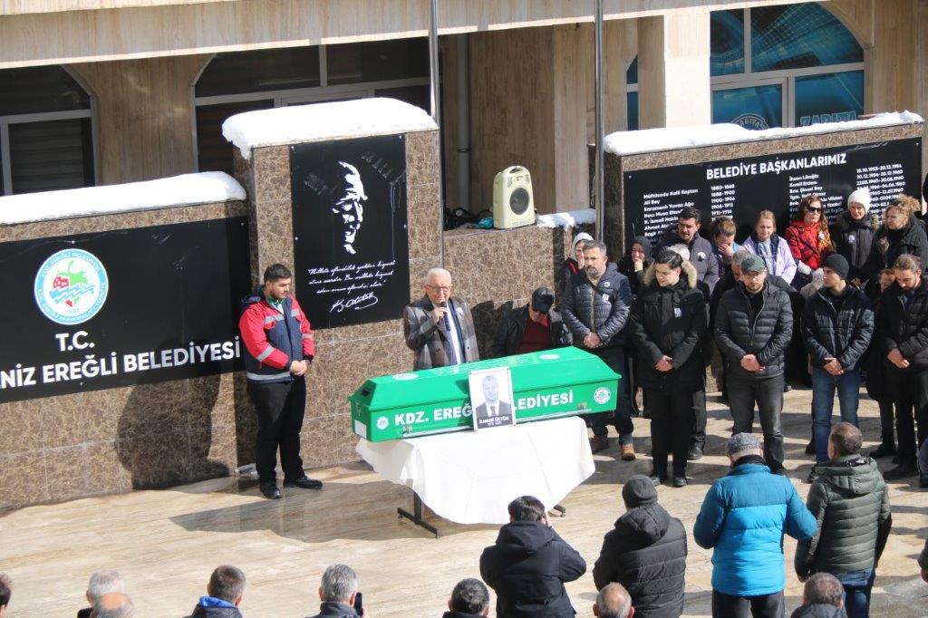 Kdz Ereğli’de belediye çalışanı son olculuğuna uğurlandı