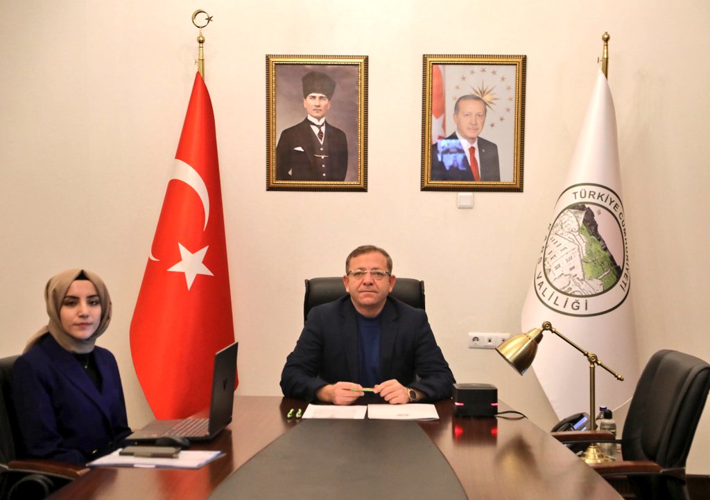 Vali Ziya Polat, (VKS) yöntemiyle SERKA toplantısına katıldı