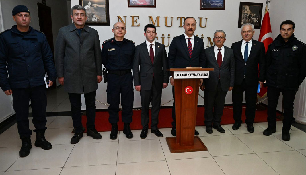 Isparta Valisi Abdullah Erin, Aksu ilçesine çalışma ziyareti gerçekleştirdi