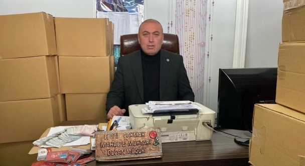 Muhtar Özcan Mücük 500 aileyi bayram öncesi sevindirdi