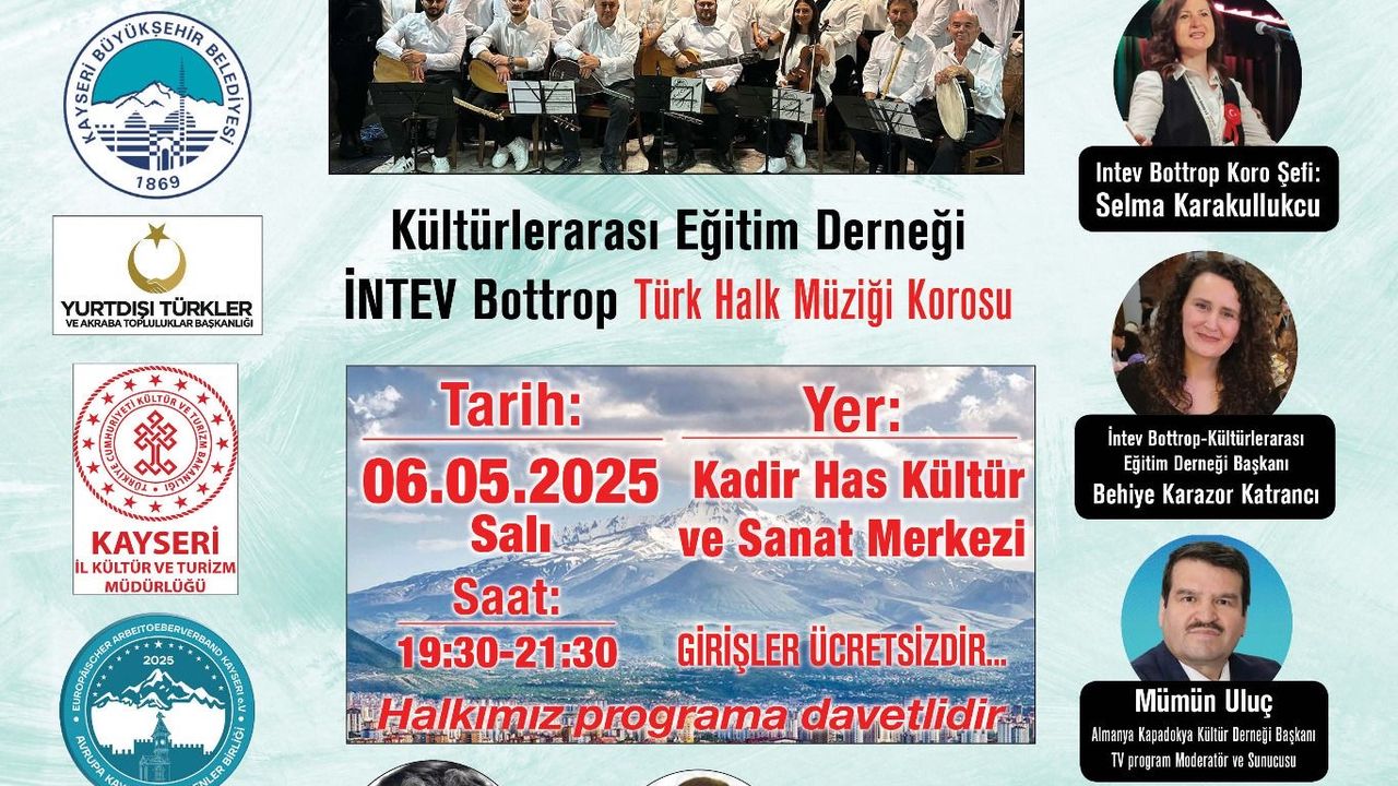 Almanya’dan Nevşehir Kayseri’ye Türk Halk Müziği Anması