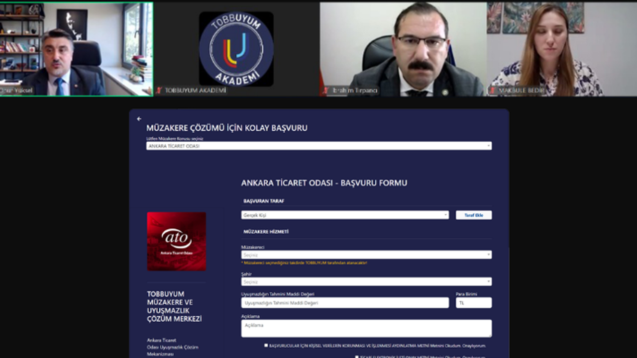 ATO: Üyelere TOBBUYUM ile Ticari Uyuşmazlık Müzakeresi