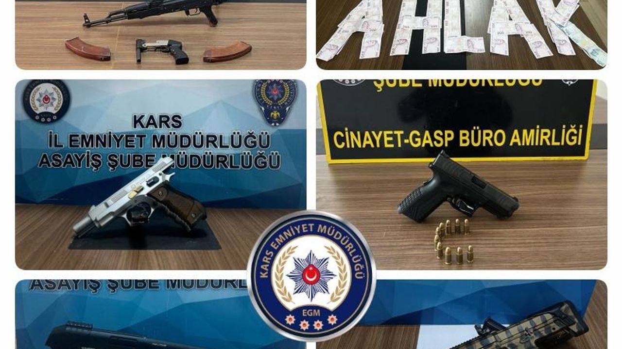 Kars Emniyet 1 Ayda Silah, Kumar, Fuhuş Operasyonları