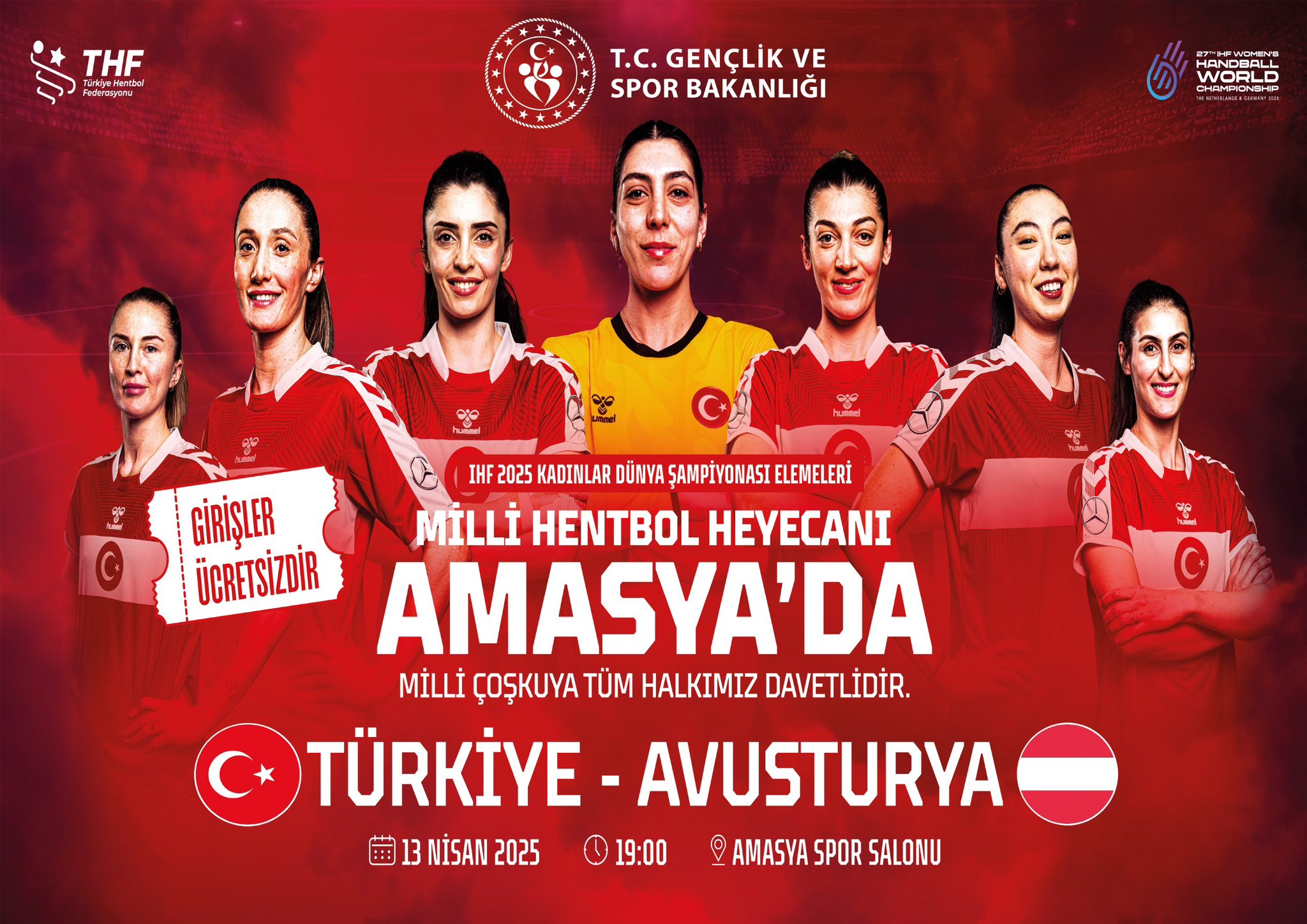 A Millî Kadın Hentbol Takımı, Dünya Şampiyonası yolunda Amasya’da!