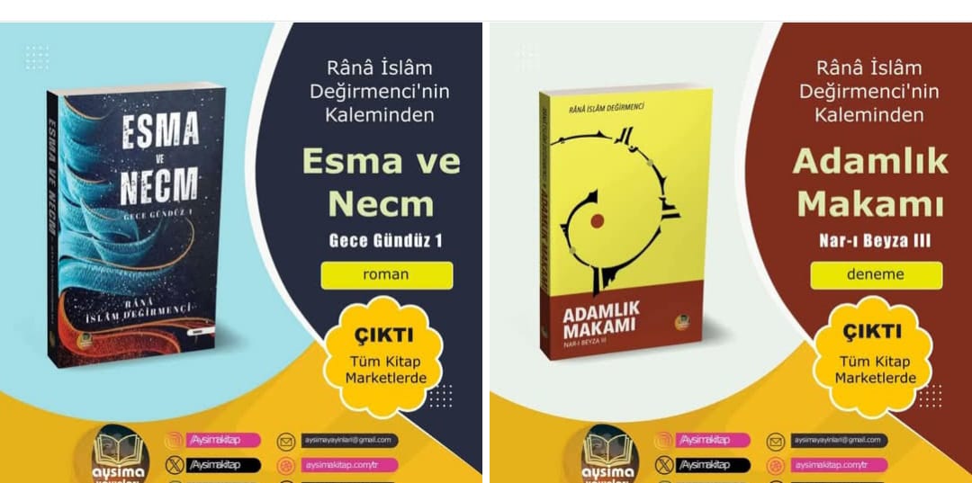 Eğitimci, Şair ve Yazar Rânâ İslâm Değirmenci’den İki Yeni Kitap