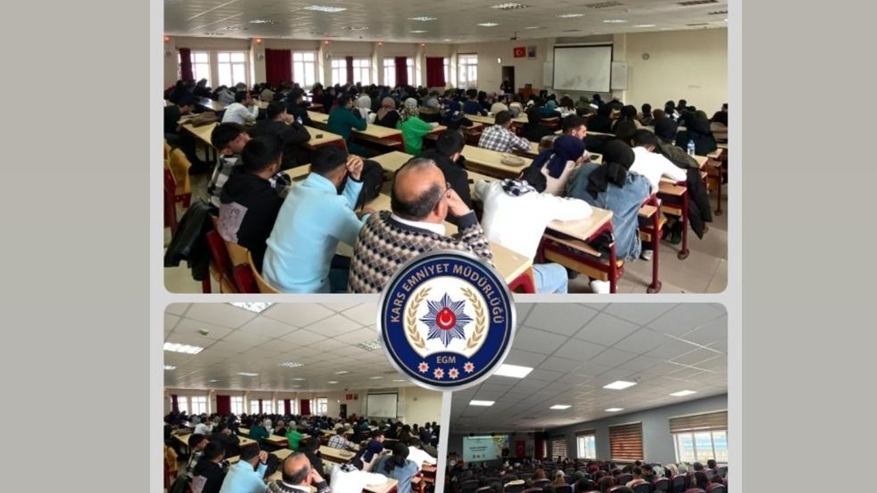 Polisten Kafkas Üniversitesi Öğrencilerine Narkotik Eğitimi