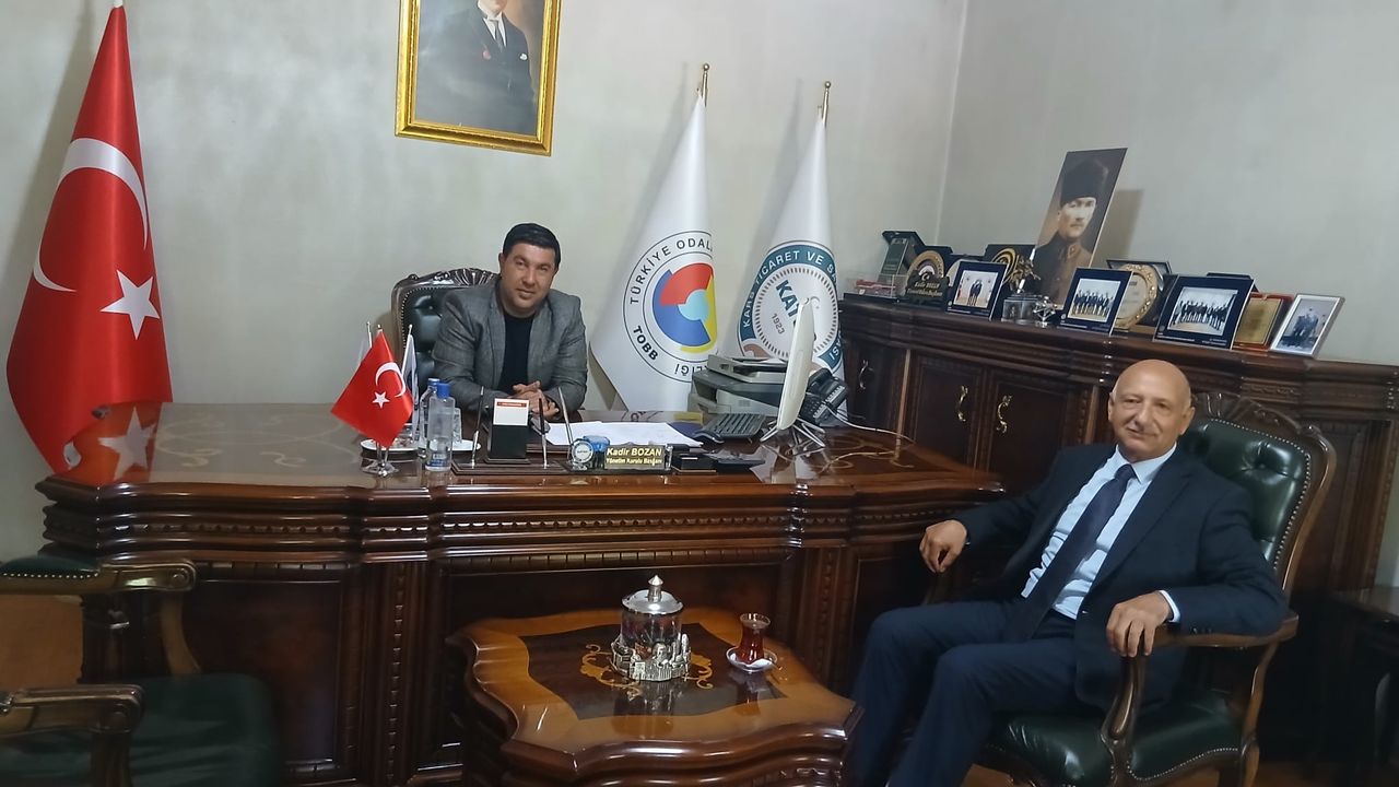 Eski TÜİK Müdürü Kaya, Kars TSO Başkanı ile Ekonomiyi Görüştü
