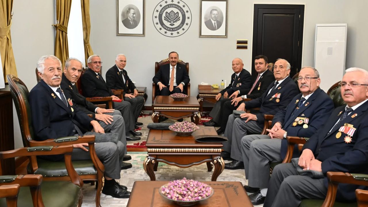 Isparta Valisi Erin, Gaziler Derneği Temsilcilerini Ağırladı