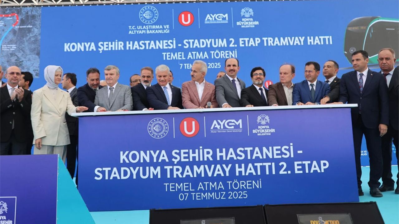 Konya’da 10.87 Milyar Liralık Tramvay Hattı Temeli Atıldı