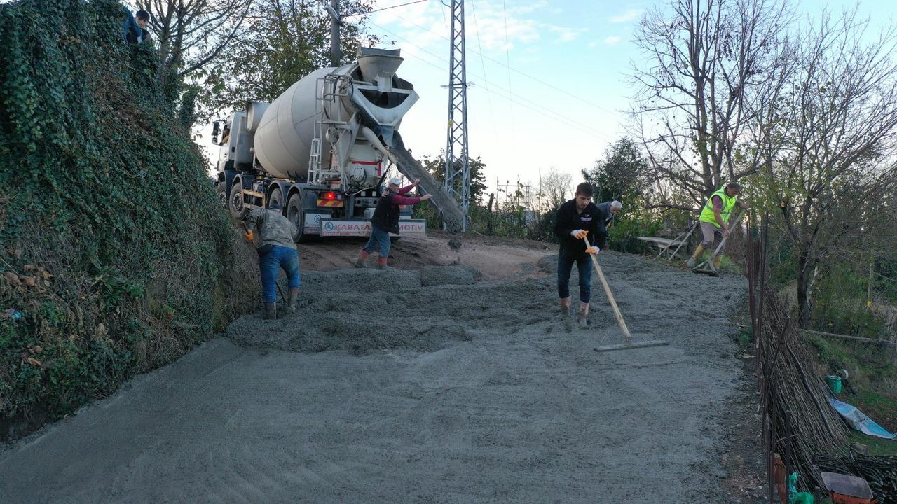 Ordu’da 3 Kilometrelik Beton Yol Çalışması Tamamlanıyor