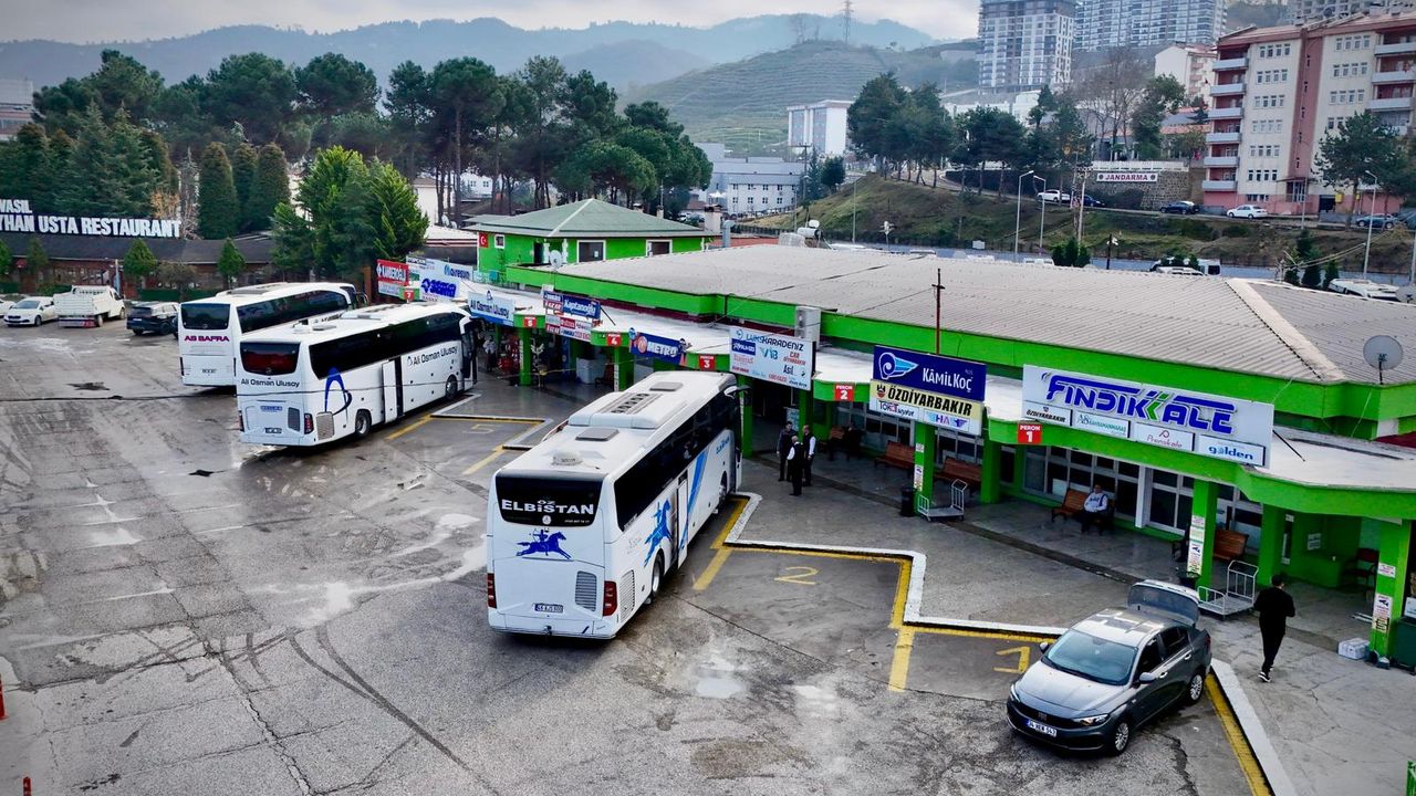 Giresun Otobüs Terminali 2025’te 421 Bin Yolcu Ağırladı