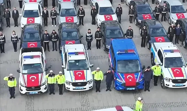 Elazığ Emniyet ve Jandarma’ya 84 Yeni Hizmet Aracı