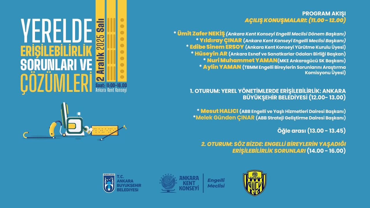 Ankara’da Engelli Erişilebilirlik Paneli 2 Aralık’ta